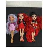 3 rainbow high dolls
