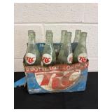 Vintage 8 glass bottles with RC cardboard holder