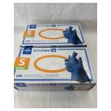 Two packs of 250 gloves small