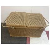 Redmon Wicker picnic  Basket 11x20.5