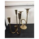 vintage solid brass French horn and