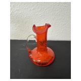 4.5ï¿½ vintage mid-century tangerine orange crackle