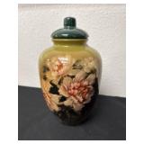 10ï¿½ vintage hand-painted ceramic ginger jar