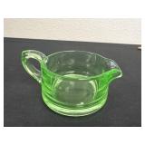 3ï¿½ vintage green depression-era uranium glass