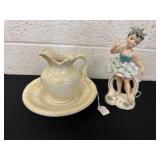6ï¿½ vintage hand-painted  porcelain ballerina