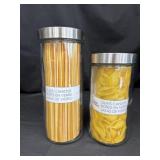 8.5ï¿½ and 10.5ï¿½ glass canisters