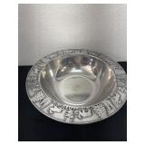 Large Wilton metal bowl with moose them 12 1/2