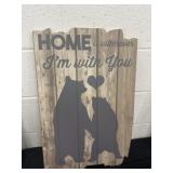 Home Bear Wood Decor Sign
