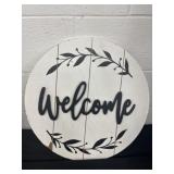 Welcome Round Decor 19in