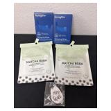 Matcha mask and whitening strips and mama bear