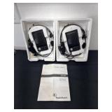 Two vintage RadioShack portable FM two-way radios
