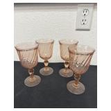 Four 6ï¿½ a vintage Arcoroc Luminarc Rosaline Pink