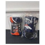 Two new Denver Broncos throw blanket