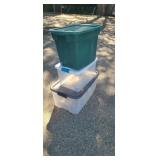 Three totes with lids