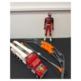 Power Ranger action figure kids bow with semi