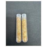 Two 3ï¿½ vial of gold flakes