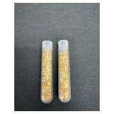 Two 3ï¿½ vial of gold flakes