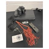 DVD player and cameras with some jewelry