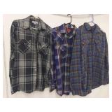 Size large size medium and size 16 button up