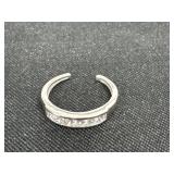 925 Sterling silver 14 K white gold plated white