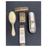 Group of vintage vanity brushes