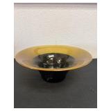 Vintage art glass bowl with gold flakes 13ï¿½