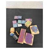 Group of stamps and stamp pads