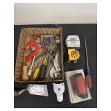 Box of tools, Mason, trowels , and more