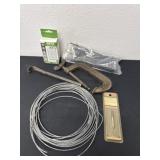 C clamps and wire and outlet