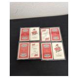 Eight decks of playing cards for the Idaho gin,