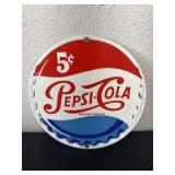 8ï¿½ porcelain Pepsi cola sign
