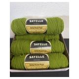 4 skeins of green yarn