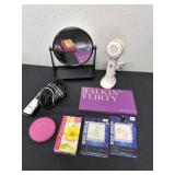 Make up mirror with morph, palette body, jewelry,