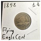 1958 ï¿½ P flying eagle cent