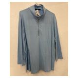 3XLT VDJ Pullover Zip light blue