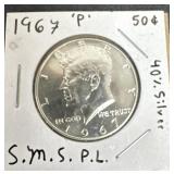 1967 ï¿½ P 40% silver half dollar ï¿½ S.M.S.pl