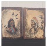 Native american art on leather