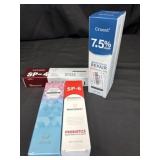 Group of new toothpaste