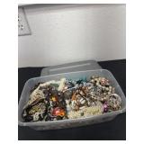 Box  of misc jewelry