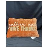 New gather and give things throw pillow