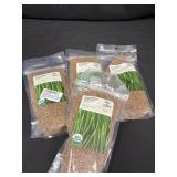 Four bags of organic wheat grass seed from rose