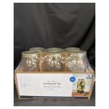 New half gallon canning jar set six pack wide