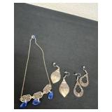 Necklace with earrings