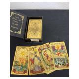 Gold foil tarot cards
