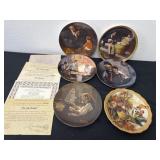 Six collector plates with some COA Norman