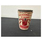4ï¿½vintage W.E. Garrett & Sons snuff glass jar