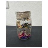 7ï¿½ jar of misc jewelry