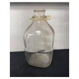 12ï¿½  vintage one-gallon clear glass milk jug