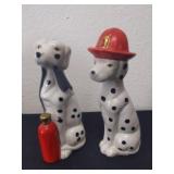 2/8-in Dalmatian firefighting statues.  Made in