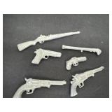 Vintage collection of miniature lead, molded guns